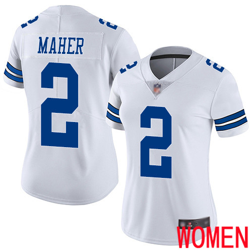 Women Dallas Cowboys Limited White Brett Maher Road #2 Vapor Untouchable NFL Jersey->youth nfl jersey->Youth Jersey